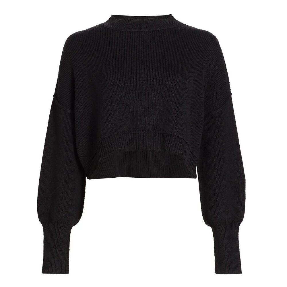 Easy Street Crop Pullover, Black, L
